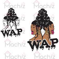 Wap Cardi B And Meg Thee Stallion Trending Svg Afro Woman Svg Black Girl Magic Svg Black Women Svg Black Girl Svg Li Clip Art Black Girl Magic Afro Women
