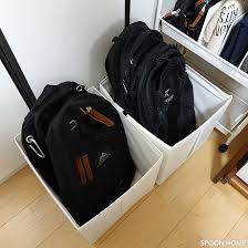 トートバッグやリュックの収納アイデア 鞄のおすすめ収納方法 無印良品 ニトリ ikea 100均 収納 アイデア クローゼット 収納 カバン 収納