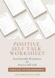 Positive Self Talk Worksheets Free Download In 2020 Negative Self Talk Positive Self Talk Positivity