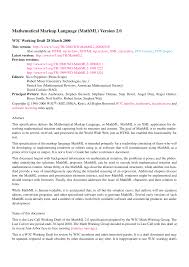 Mathml intends to capture meaning of syntax as well as formatting of the. Https Www W3 Org Tr 2000 Wd Mathml2 20000328 Pdf P Mathml 20000328 Pdf