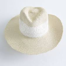 Hat Attack Wide Stripe Fedora Natural White On Garmentory Wide Stripes Hats Fedora