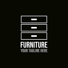 Furniture Logo Modern Template Design Cupboard Vector Icon Illustration By Linimasa Template Design Vector Icons Illustration Design