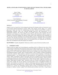 Interoperability with existing ehr and other software systems. Pdf Hopes And Fears In Implementation Of Electronic Health Records In Bangladesh