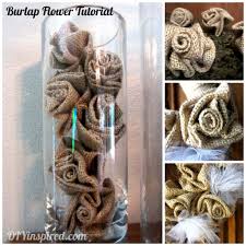 You need two colors of contrasting burlap, glue, and something for the flower's center. How To Make A Burlap Flower Diy Inspired
