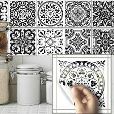 Tiles kitchen floor tile patterns 12x24 kitchen tile layout design. 10pcs Black White Self Adhesive Bathroom Kitchen Wall Stair Floor Tile Sticker Ebay