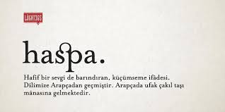 Haspa Hafif Bir Sevgi De Barindiran Kucumseme Ifadesi Dilimize Arapcadan Gecmistir Arapcada Ufak Cakil Bilgelik Alintilari Ilham Veren Alintilar Deyisler