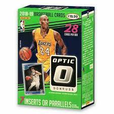 This year, panini has decided to mostly offer stickered autographed cards in this product. Panini Nba 2018 19 Donruss Optic Basketball Trading Card Box 28 Pieces For Sale Online Ebay