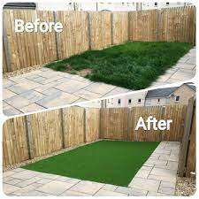 Before And After Artificialturfscotland Artificial Fakegrass Artificialgrass Astroturf Turf Backyard Artificial Turf Backyard Backyard Grass Landscaping