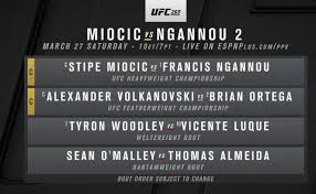 Find the latest ufc event schedule, watch information, fight cards, start times, and broadcast details. Ufc 260 Main Card Mma
