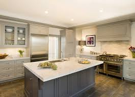 Easy On The Eyes 5 Gray Cream Kitchens And The Perfect Off White Paint Color Painted Kitchen Cabinets Colors Grey Kitchen Island White Kitchen Paint Colors