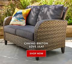 Faux wood on some outdoor furniture sets is easy to clean and offers a natural look. Breton Patio Furniture Collection By Canvas Wicker Patio Furniture Canadian Tire