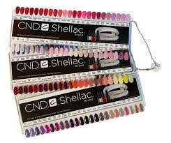 cnd shellac salon nail tip colour chart palette 128