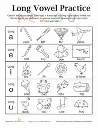 Perfect for literacy centers, small group guided reading or remediation for struggling readers. Learning Long Vowels A To U Worksheet Education Com Long Vowel Worksheets Long Vowels Vowel Worksheets