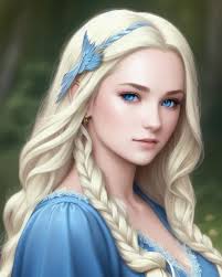 beautiful angel long blond wavy hair