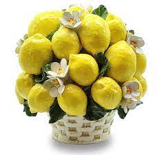 Amazon.com: Italian Ceramic Lemons XXL centerpieces for dining room table -  12 inches Tall Hand Made Centerpiece table decorations - Made in ITALY -  Italian Pottery decorative fruit basket for kitchen with