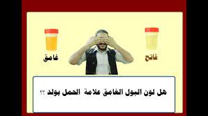هل لون البول الغامق علامة الحمل بولد youtube