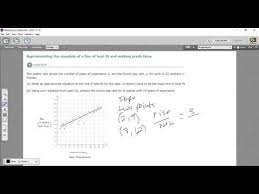 Eoc Aleks Algebra I Approximating The Equation Of A Line Of Best Fit And Making Predictions