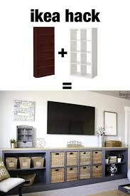 Amazing Ikea Kallax Hack In 2020 Diy Furniture Easy Diy Furniture Hacks Ikea Tv Stand