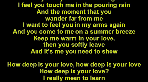 Maybe you would like to learn more about one of these? Bee Gees How Deep Is Your Love Lyrics Video Dailymotion