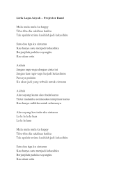 The lyrics also penned by himself. Lirik Lagu Aisyah