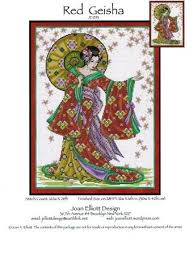 Walmart.com has been visited by 1m+ users in the past month Joan Elliott Red Geisha Cross Stitch Pattern 123stitch