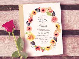 You have the freedom to personalize every detail in the template to make it perfect for your wedding! Watercolor Floral Wedding Invitation Template Free Psd Template Psd Repo