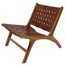 Decor Therapy Roy Antique Brown Leather Strap Chair Fr8715 The Home Depot In 2020 Cheap Leather Chairs Side Chairs Decor Therapy