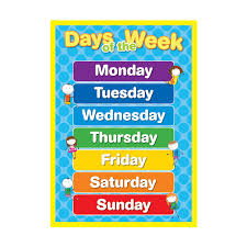 Days Of The Week Chart