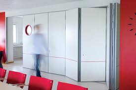 This one has a very simple design, featuring wooden slats attached to steel poles. Folding Walls Dividers
