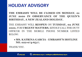 Queen s birthday honours list 2021 department of the prime minister and cabinet dpmc from dpmc.govt.nz the queen's honor list is released near the queen's birthday and it honors individuals for their public service. Announcement Advisories Philippine Embassy Of Wellington New Zealand