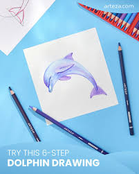 I go through each section as i draw it. How To Draw A Dolphin In 6 Steps Color Pencil Sketch Colored Pencil Drawing Tutorial Color Pencil Drawing