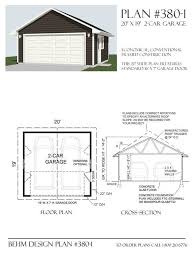 2 Car Garage Plan No 380 1 By Behm Design 20 X 19 Garage Plans 2 Car Garage Plans Garage Plan