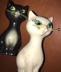 Black And White Cat Salt And Pepper Shakers Goebel W Germany White Black Cat Salt And Pepper Shaker P179 Dated 1959 White And Black Cat Black Cat White And Black