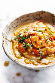 Garlic Basil Shrimp And Grits Recipe Pinch Of Yum