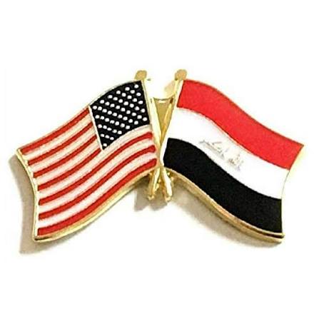 Pack of 50 Iraq & US Crossed Double Flag Lapel Pins, Iraqi & American Friendship Pin Badge - Walmart.com