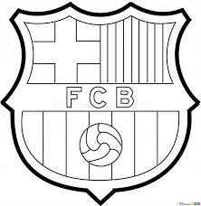 Escudo Barça Para Colorear