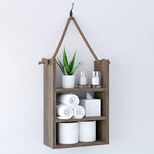 Check spelling or type a new query. Sfc Rustic Wood Bathroom Shelf Over Toilet Bathroom Decor Bathroom Shelves Wall Mounted Rustic Bathroom Decor Rustic Shelves Farmhouse Bathroom Decor Ladder Style Rope Hanging Shelf Brown Pricepulse