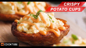 Just wondering if you put the potatoes in frozen or defrost them first? Crispy Potato Cups Potato Salad Cups Easy Dinner Party Recipes Youtube