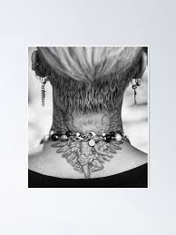 This is double double, double double, combo double double they are not real tattoos we drew them ^^. G Dragon Neck Tattoo Poster By Tehtehb Redbubble