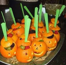 Cute And Healthy Alternative To Candy Halloween Fruit Cups Halloween Fruit Healthy Halloween Treats