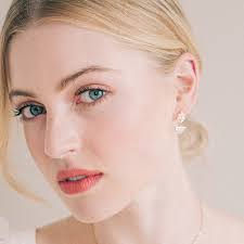 Diamante art deco style earrings with a modern twist and sparkle.