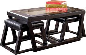 This end table has a classic style, so it will update your living space with a striking and tasteful piece. Buy Signature Design By Ashley Kelton Glass Top Coffee Table With 2 Stools 3 Piece Set Espresso Brown Online In Turkey B006yvgzbw