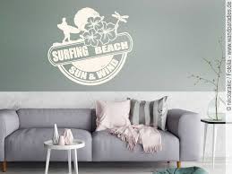 Das sofa ist mit schaumstoff gepolstert. Wandtattoo Surfen Wandaufkleber Surfing Beach