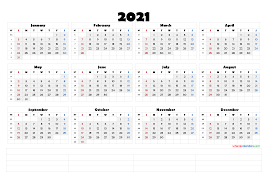 First day of the week: Printable 2021 Calendar With Week Numbers 6 Templates Free Printable 2021 Monthly Calendar With Holidays