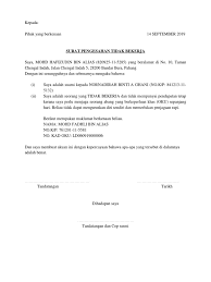 Bagaimana jika pekerja tidak / tidak pernah bekerja untuk saya? Surat Pengesahan Tidak Bekerja Docx