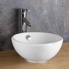 round countertop bathroom basin white