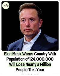 Elon Musk's warning: A nation of 124 million could see a staggering  population decline this year—nearly a million people gone!