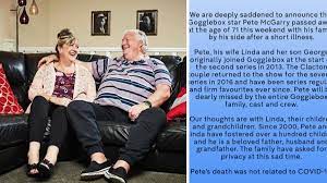 Very sad to hear that pete mcgarry from #gogglebox has died aged 71 after a short illness. Ufoamrve7z8lkm