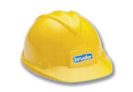 Bruder Toys Construction Worker Hard Hat Yellow Helmet Construction For Kids Construction Toy Kids Play Toys