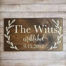 Wooden Family Established Signs Family Wood Signs Custom Wood Signs Established Family Signs